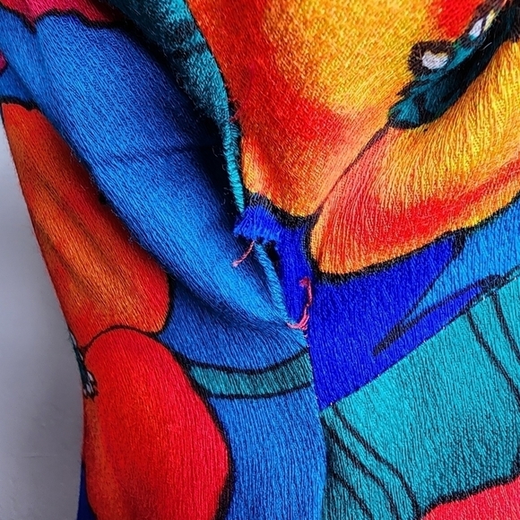 Vintage Mid Century Mod 60s Handmade Floral Maxi Dress Size‎ Small - Picture 10 of 15